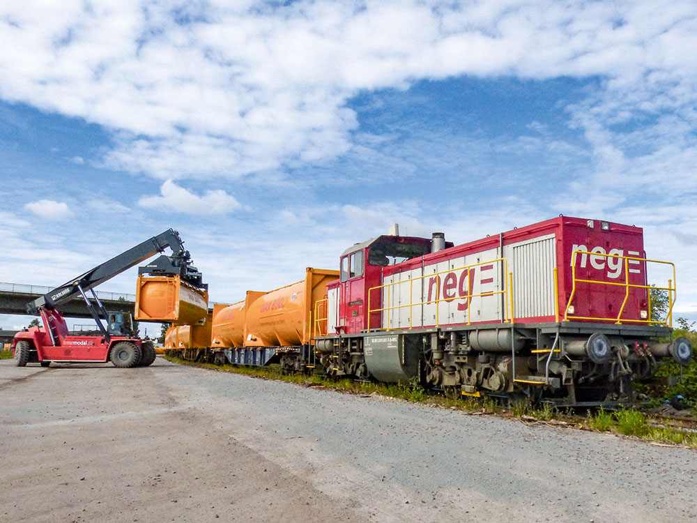 Güterbahnhof Neumünster: In zentraler Lage von Schleswig-Holstein bietet die neg zusammen mit Partnern moderne Logistikangebote auf der Schiene.